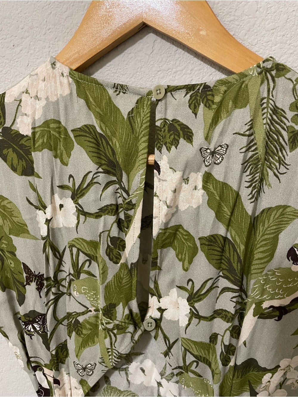 Reformation Gavin Midi Dress S Botanical Parrot Green Open Back wedding guest - Picture 3 of 6